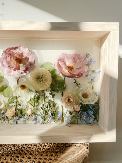 Custom Floral Wooden 3D Frame