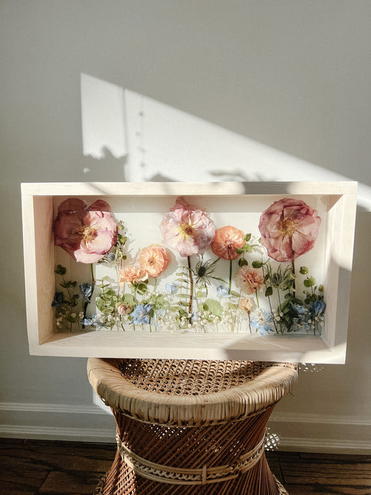 Custom Floral Wooden 3D Frame