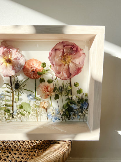 Custom Floral Wooden 3D Frame